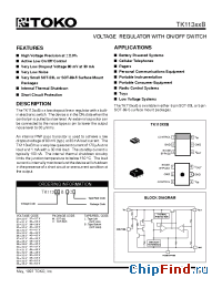 Datasheet TK11320BMCB manufacturer TOKO