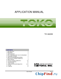 Datasheet TK14620M manufacturer TOKO