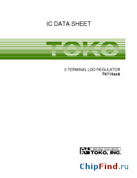Datasheet TK715 manufacturer TOKO