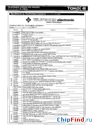 Datasheet U208B manufacturer TOKO