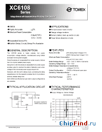 Datasheet XC6108N18AGL manufacturer Torex