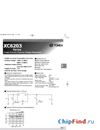 Datasheet XC6203E182FR manufacturer Torex