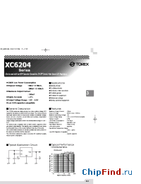 Datasheet XC6204A392MR manufacturer Torex