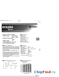 Datasheet XC6204B412MR manufacturer Torex