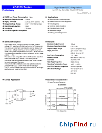 Datasheet XC6205B152MR manufacturer Torex