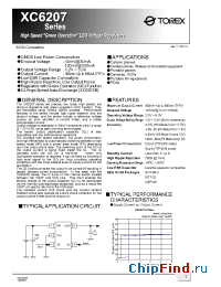 Datasheet XC6207 manufacturer Torex