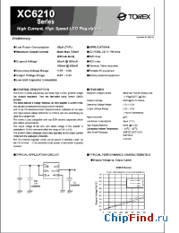Datasheet XC6210 manufacturer Torex