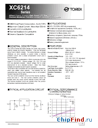 Datasheet XC6214P182ML manufacturer Torex