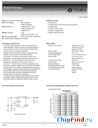 Datasheet XC6219A09AML manufacturer Torex
