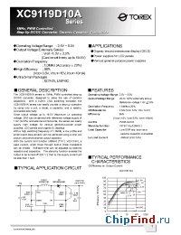 Datasheet XC9119D10A manufacturer Torex