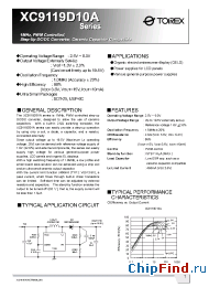 Datasheet XC9119D10AML manufacturer Torex