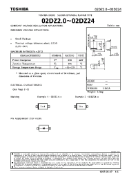 Datasheet 02DZ18 manufacturer Toshiba