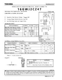 Datasheet 16GWJ2CZ47 manufacturer Toshiba