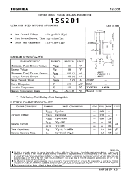 Datasheet 1SS201 manufacturer Toshiba