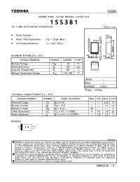 Datasheet 1SS381 manufacturer Toshiba