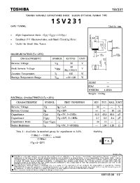 Datasheet 1SV231 производства Toshiba