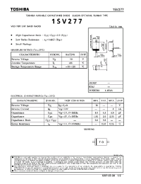 Datasheet 1SV277 производства Toshiba
