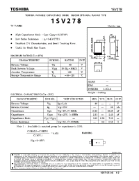 Datasheet 1SV278 производства Toshiba