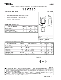 Datasheet 1SV285 manufacturer Toshiba