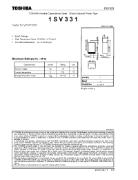 Datasheet 1SV331 производства Toshiba