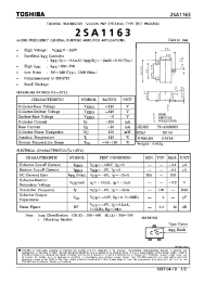 Datasheet 2SA1163 manufacturer Toshiba