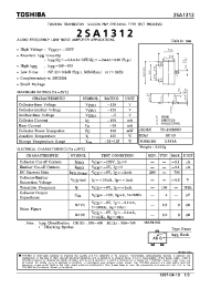 Datasheet 2SA1312 производства Toshiba