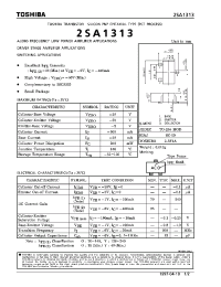 Datasheet 2SA1313 manufacturer Toshiba
