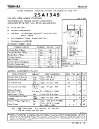 Datasheet 2SA1349 manufacturer Toshiba