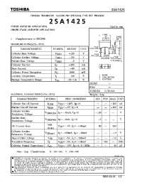 Datasheet 2SA1425 manufacturer Toshiba