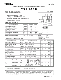 Datasheet 2SA1428 manufacturer Toshiba