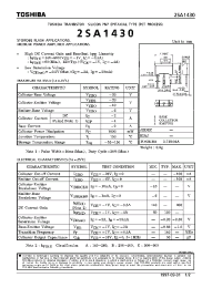 Datasheet 2SA1430 manufacturer Toshiba