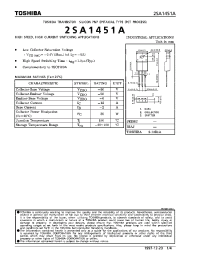 Datasheet 2SA1451A manufacturer Toshiba