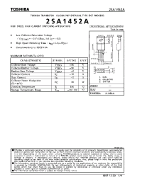 Datasheet 2SA1452A manufacturer Toshiba