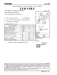 Datasheet 2SA1483 производства Toshiba