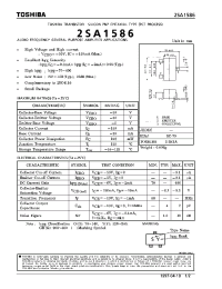 Datasheet 2SA1586 manufacturer Toshiba