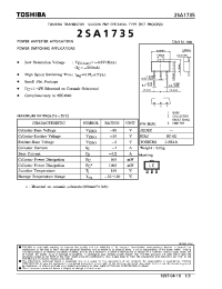 Datasheet 2SA1735 manufacturer Toshiba