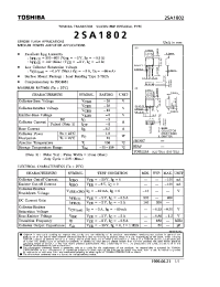 Datasheet 2SA1802 manufacturer Toshiba