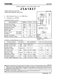 Datasheet 2SA1837 manufacturer Toshiba