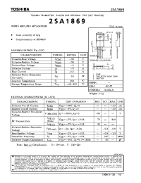 Datasheet 2SA1869 manufacturer Toshiba