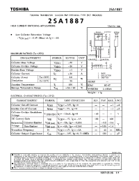 Datasheet 2SA1887 manufacturer Toshiba