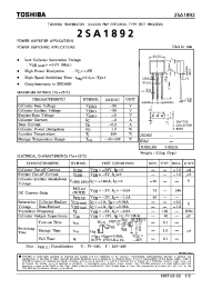 Datasheet 2SA1892 производства Toshiba