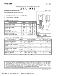 Datasheet 2SA1932 производства Toshiba
