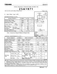 Datasheet 2SA1971 manufacturer Toshiba