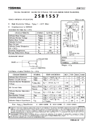 Datasheet 2SB1557 manufacturer Toshiba