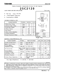 Datasheet 2SC2120 manufacturer Toshiba