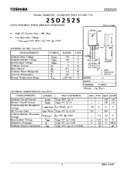 Datasheet 2SC2525 производства Toshiba