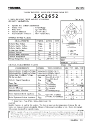 Datasheet 2SC2652 manufacturer Toshiba