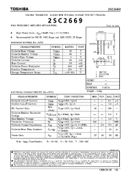 Datasheet 2SC2669 manufacturer Toshiba