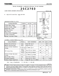 Datasheet 2SC2703 manufacturer Toshiba