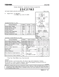 Datasheet 2SC2782 manufacturer Toshiba